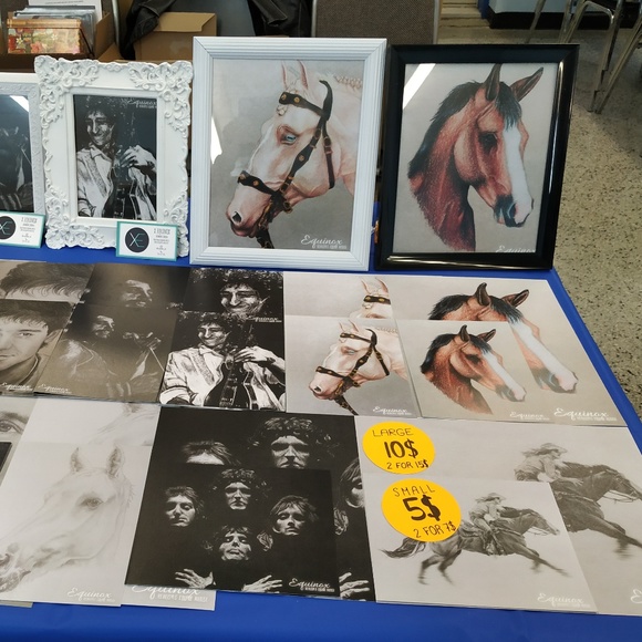 🎉2 x HOST PICK🎉Bay Horse pencils drawing Wall Art Print A4 Signed by artist - Picture 2 of 2